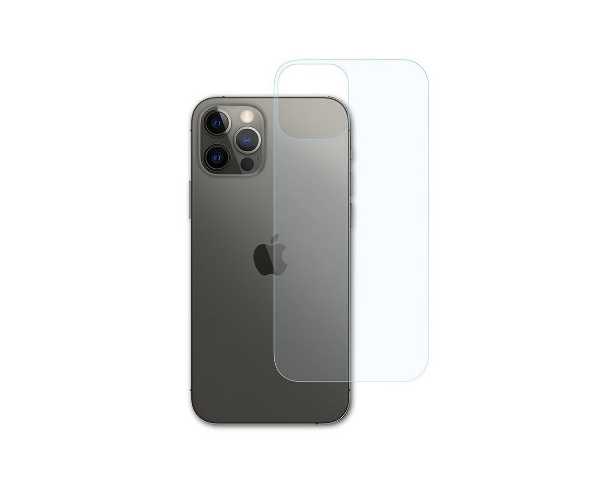 atFoliX Schutzfolie Displayschutz für Apple iPhone 12 Pro Backcover, (3 Folien), Ultraklar und hartbeschichtet von atFoliX