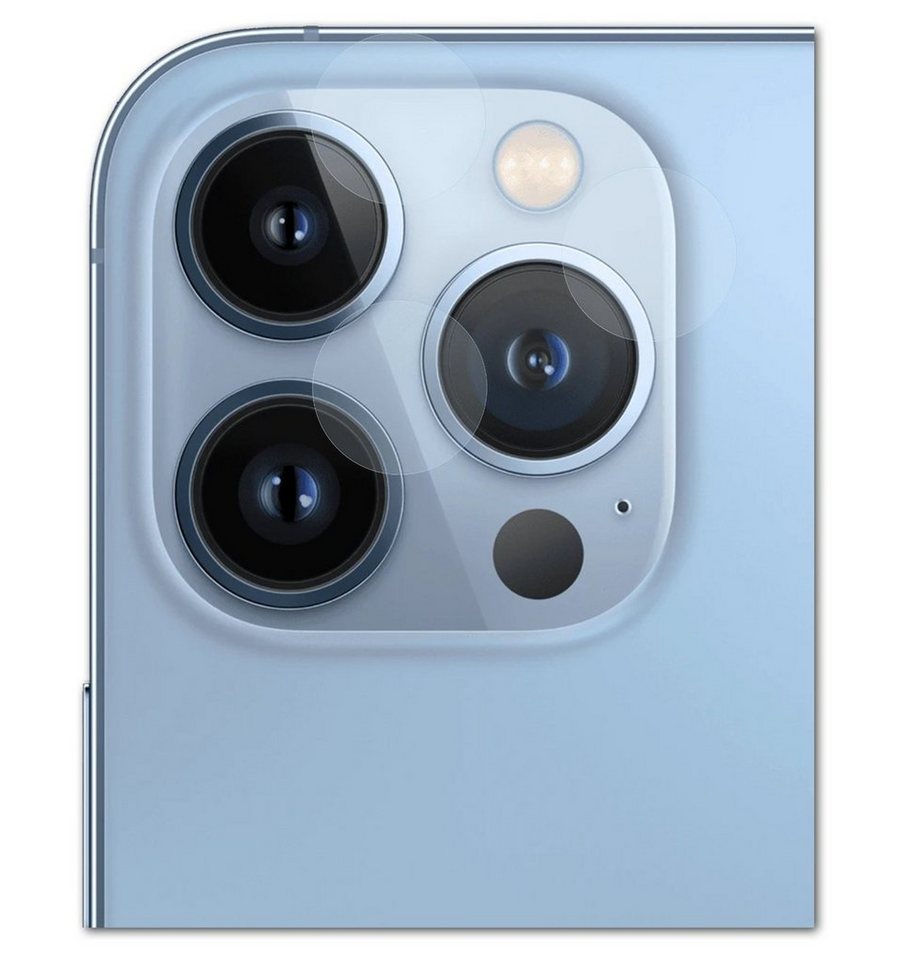 atFoliX Schutzfolie Displayschutz für Apple iPhone 13 Lens, (3er Set), Ultraklar und hartbeschichtet von atFoliX