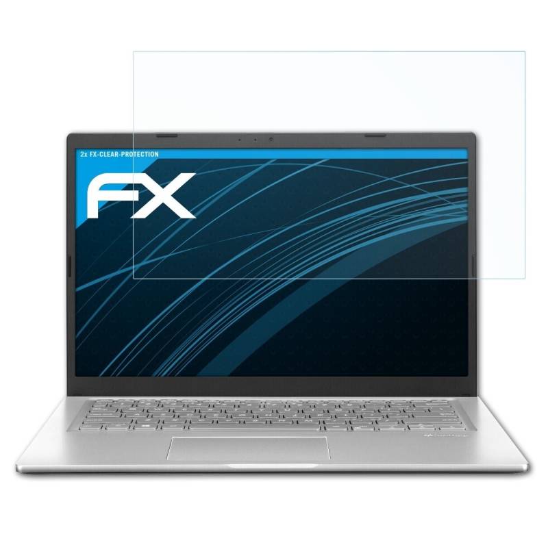 atFoliX Schutzfolie Displayschutz für Asus X415, (2 Folien), Ultraklar und hartbeschichtet von atFoliX