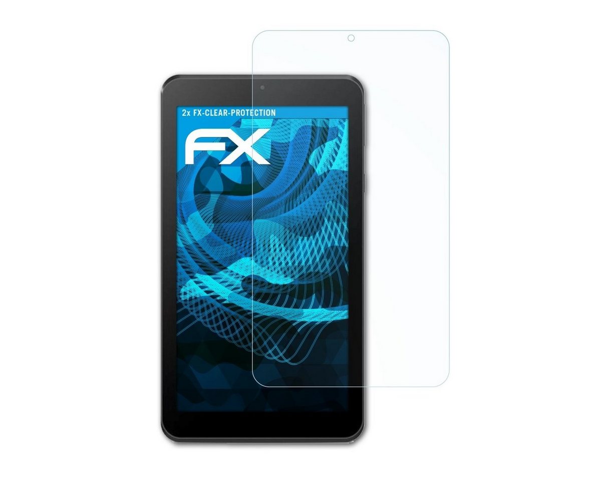 atFoliX Schutzfolie Displayschutz für Barnes & Noble NOOK Tablet 7, (2 Folien), Ultraklar und hartbeschichtet von atFoliX