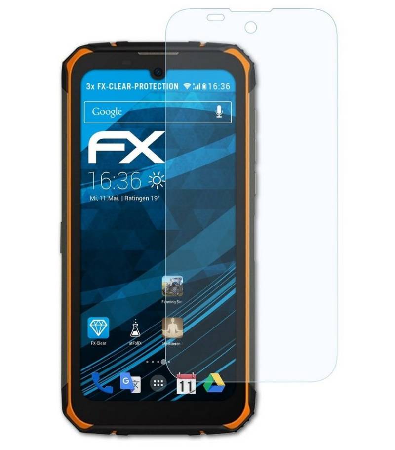 atFoliX Schutzfolie Displayschutz für Doogee S59, (3 Folien), Ultraklar und hartbeschichtet von atFoliX