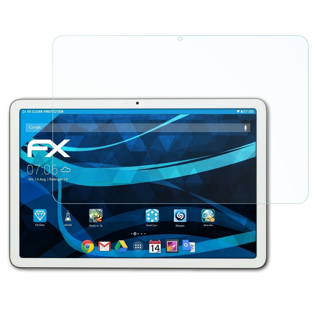atFoliX Schutzfolie Displayschutz für Google Pixel Tablet, (2 Folien), Ultraklar und hartbeschichtet von atFoliX