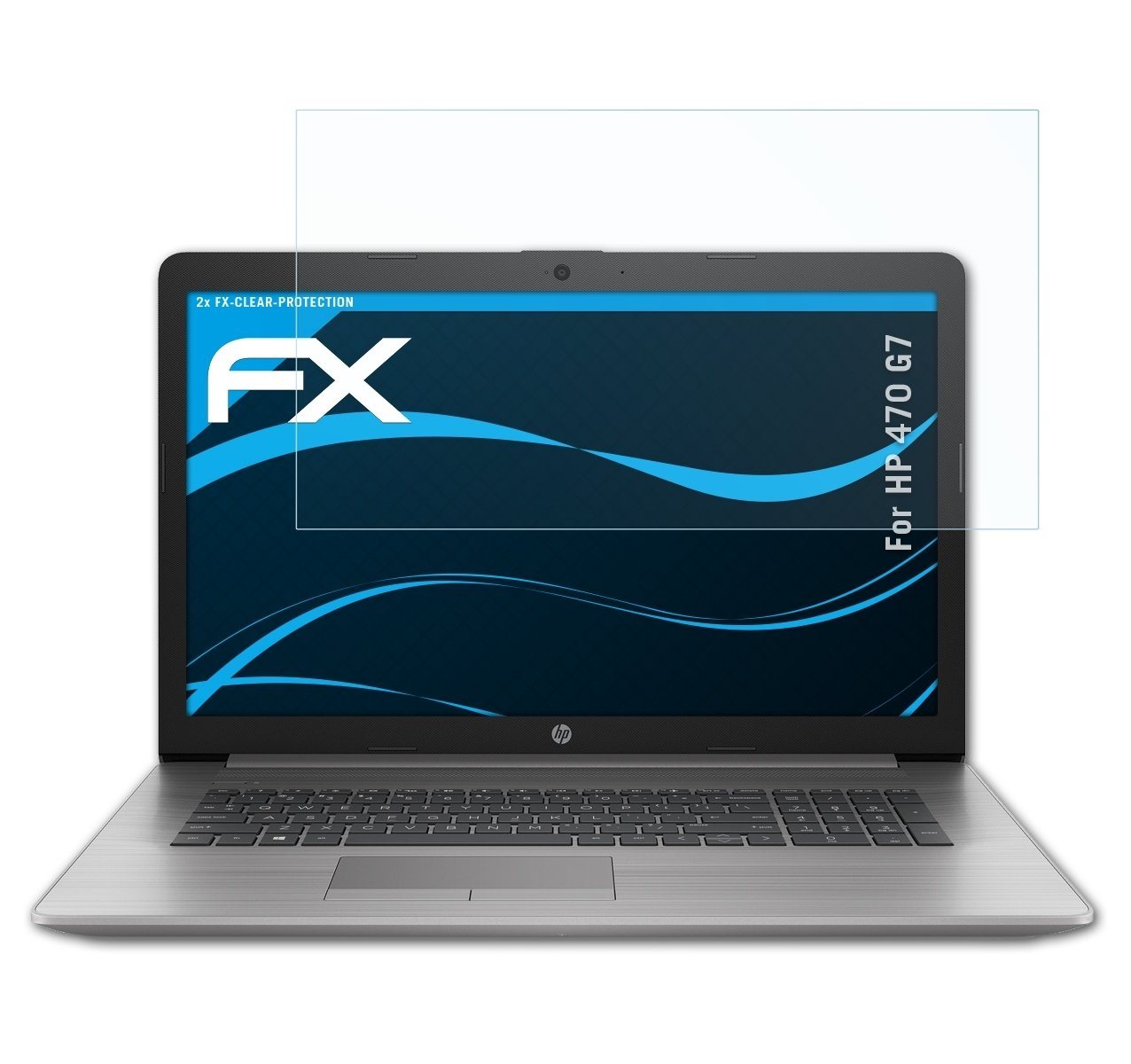 atFoliX Schutzfolie Displayschutz für HP 470 G7, (2 Folien), Ultraklar und hartbeschichtet von atFoliX