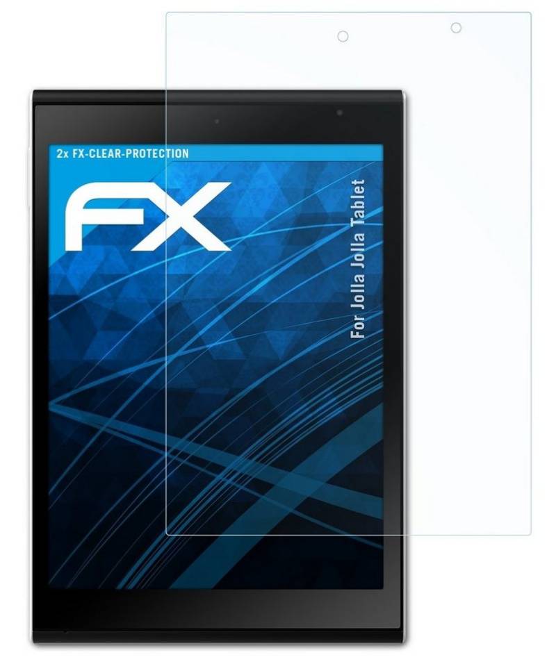 atFoliX Schutzfolie Displayschutz für Jolla Jolla Tablet, (2 Folien), Ultraklar und hartbeschichtet von atFoliX