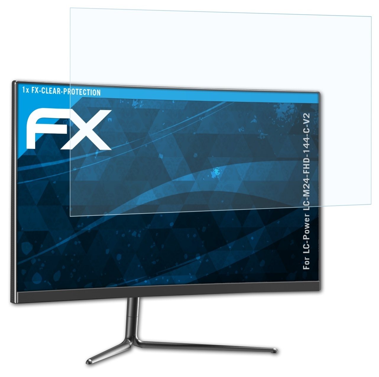 atFoliX Schutzfolie Displayschutz für LC-Power LC-M24-FHD-144-C-V2, Ultraklar und hartbeschichtet von atFoliX