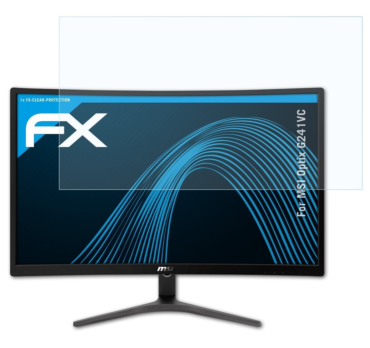 atFoliX Schutzfolie Displayschutz für MSI Optix G241VC, Ultraklar und hartbeschichtet von atFoliX