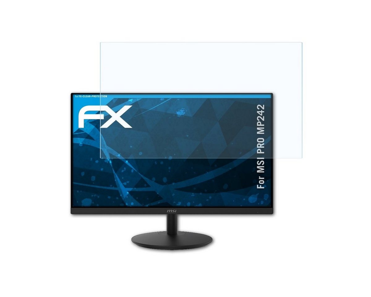 atFoliX Schutzfolie Displayschutz für MSI PRO MP242, Ultraklar und hartbeschichtet von atFoliX