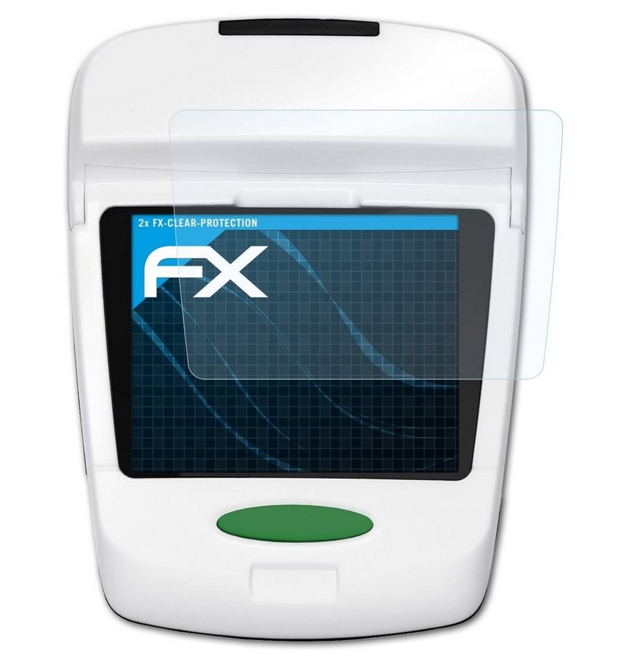 atFoliX Schutzfolie Displayschutz für Medisana PM 150 Connect, (2 Folien), Ultraklar und hartbeschichtet von atFoliX