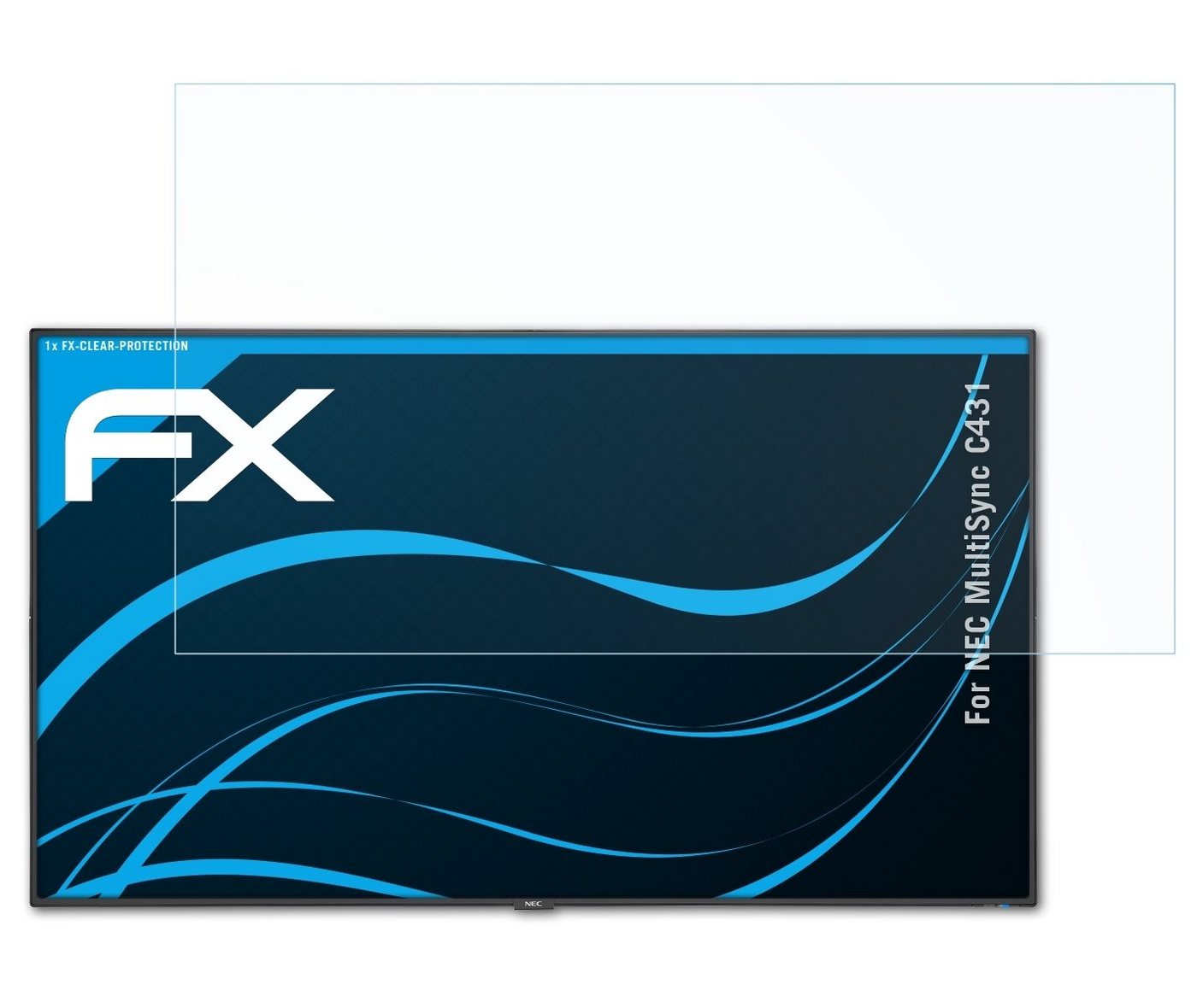 atFoliX Schutzfolie Displayschutz für NEC MultiSync C431, Ultraklar und hartbeschichtet von atFoliX