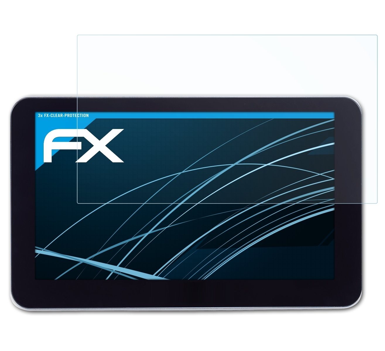 atFoliX Schutzfolie Displayschutz für NavGear StreetMate RSX-60-DVBT, (3 Folien), Ultraklar und hartbeschichtet von atFoliX