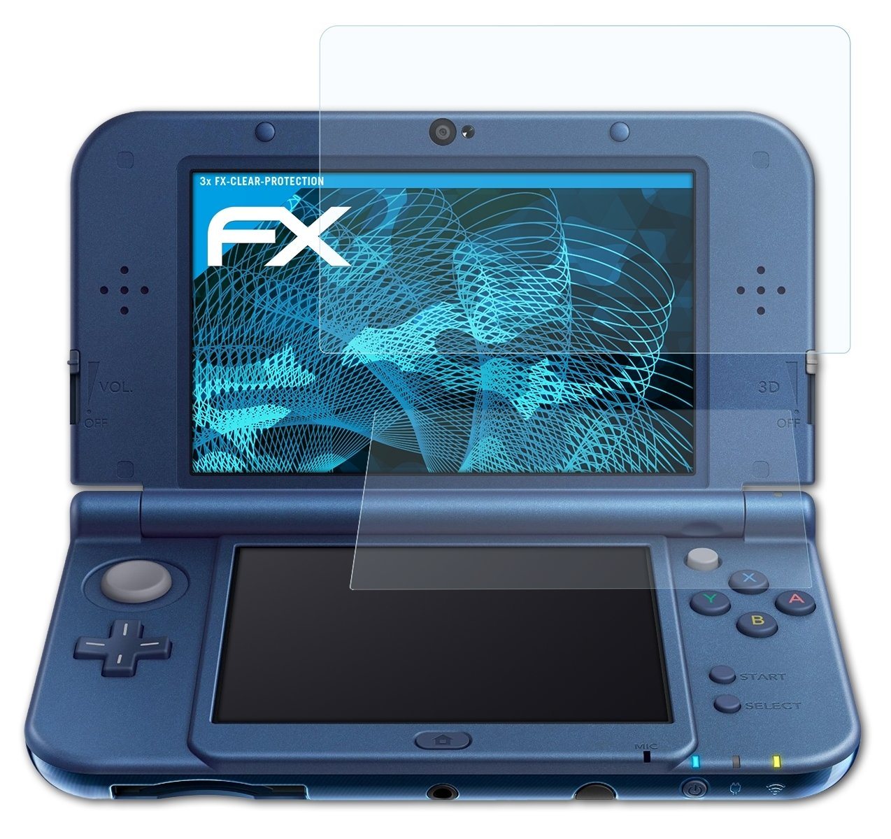 atFoliX Schutzfolie Displayschutz für Nintendo New 3DS XL 2015, (3er Set), Ultraklar und hartbeschichtet von atFoliX