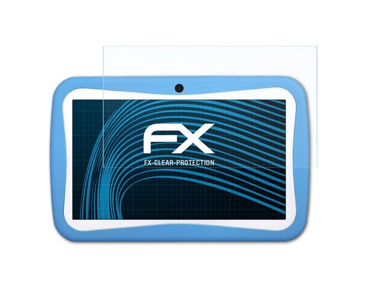 atFoliX Schutzfolie Displayschutz für Padgene 7 Zoll Kinder Tablet, (2 Folien), Ultraklar und hartbeschichtet von atFoliX