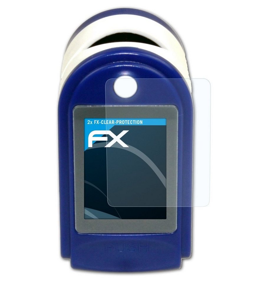 atFoliX Schutzfolie Displayschutz für Pulox PO-100, (2 Folien), Ultraklar und hartbeschichtet von atFoliX