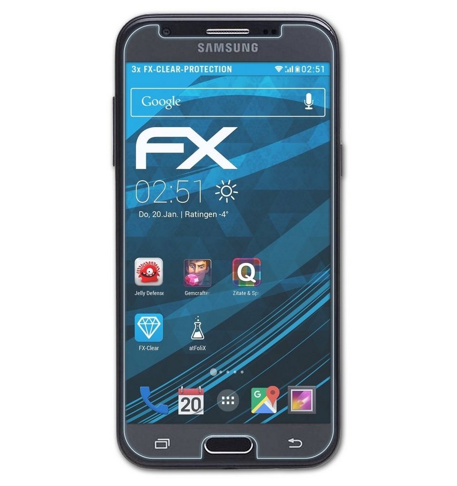 atFoliX Schutzfolie Displayschutz für Samsung Galaxy Wide2, (3 Folien), Ultraklar und hartbeschichtet von atFoliX