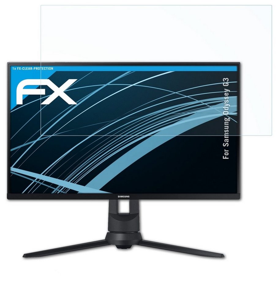 atFoliX Schutzfolie Displayschutz für Samsung Odyssey G3, Ultraklar und hartbeschichtet von atFoliX