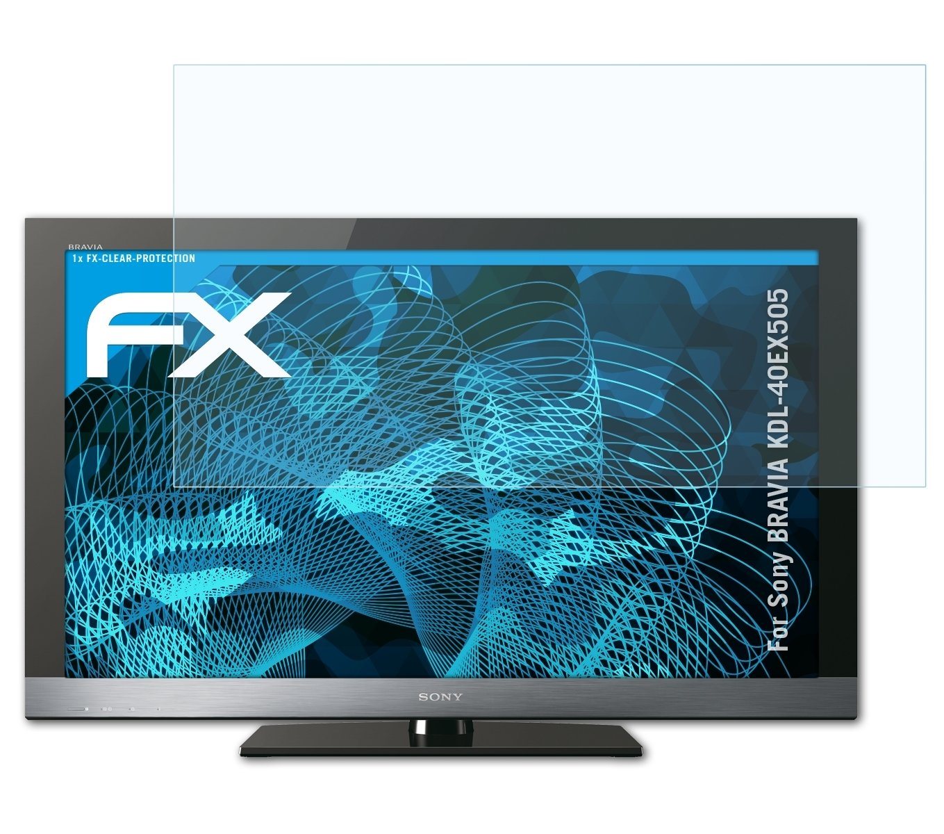 atFoliX Schutzfolie Displayschutz für Sony BRAVIA KDL-40EX505, Ultraklar und hartbeschichtet von atFoliX