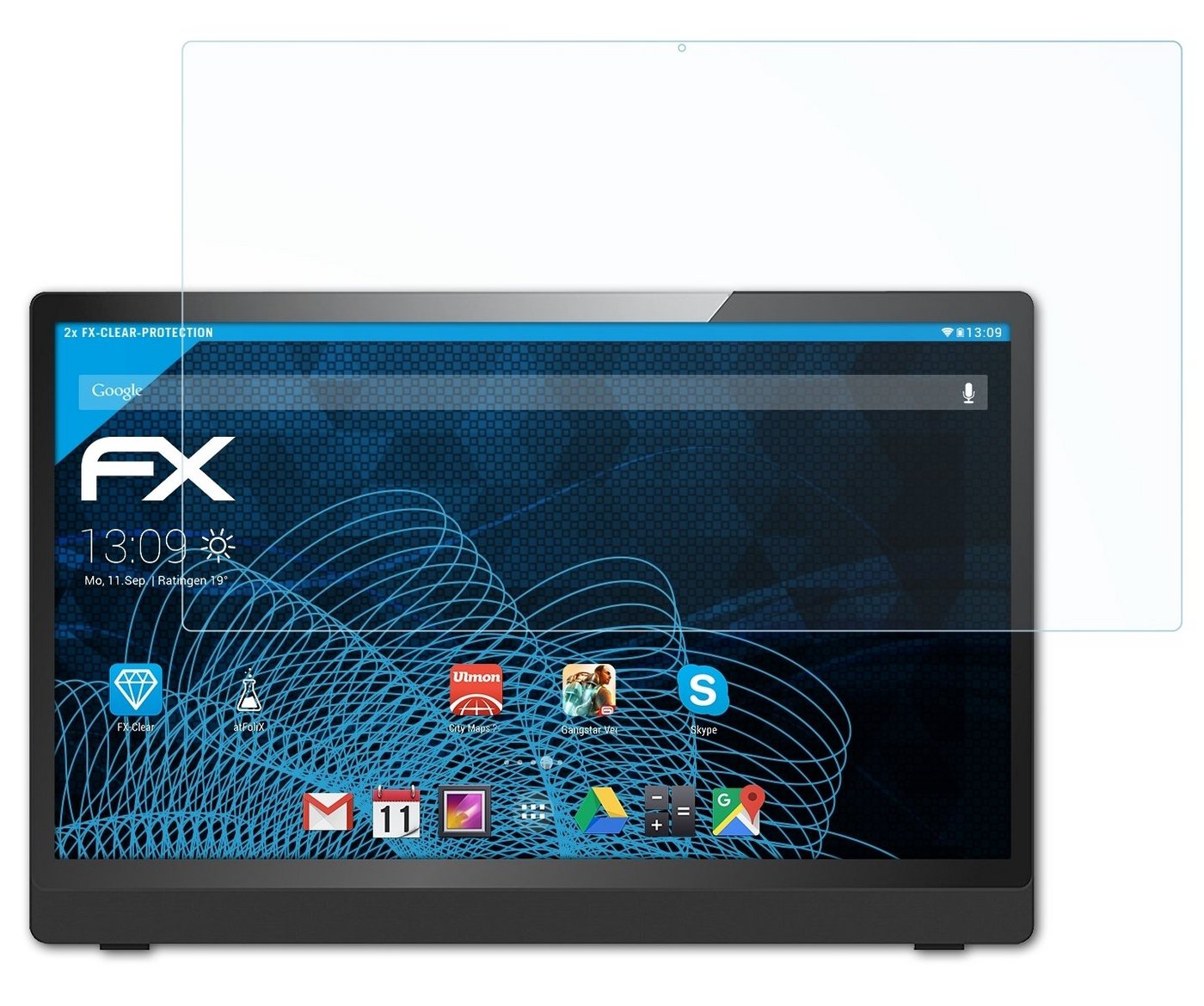 atFoliX Schutzfolie Displayschutz für Xoro MegaPad 3204, (2 Folien), Ultraklar und hartbeschichtet von atFoliX