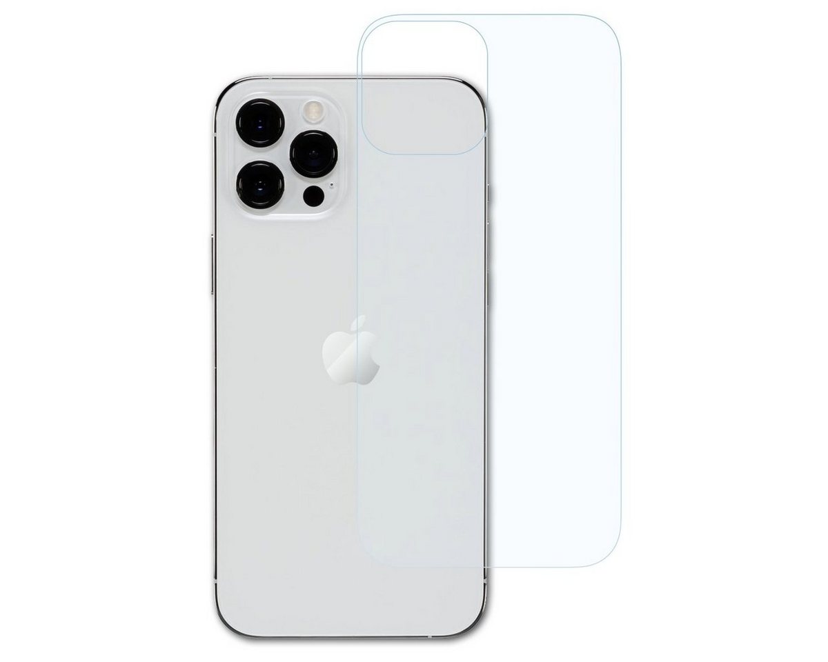 atFoliX Schutzfolie Displayschutz für iPhone 12 Pro Max Backcover, (3 Folien), Ultraklar und hartbeschichtet von atFoliX