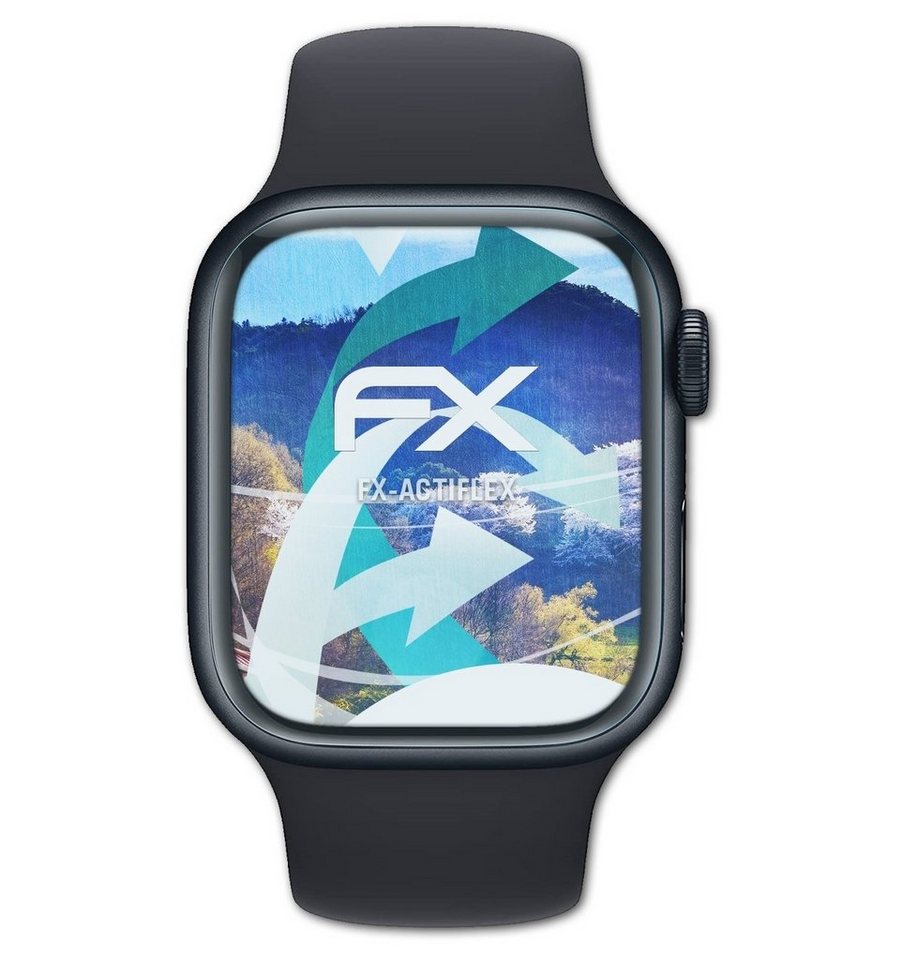 atFoliX Schutzfolie Displayschutzfolie für Apple Watch 41 mm Series 8, (3 Folien), Ultraklar und flexibel von atFoliX