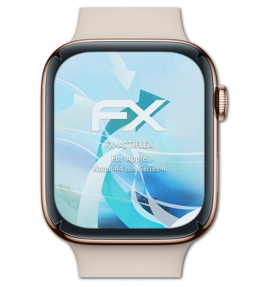 atFoliX Schutzfolie Displayschutzfolie für Apple Watch 44 mm Series 4, (3 Folien), Ultraklar und flexibel von atFoliX