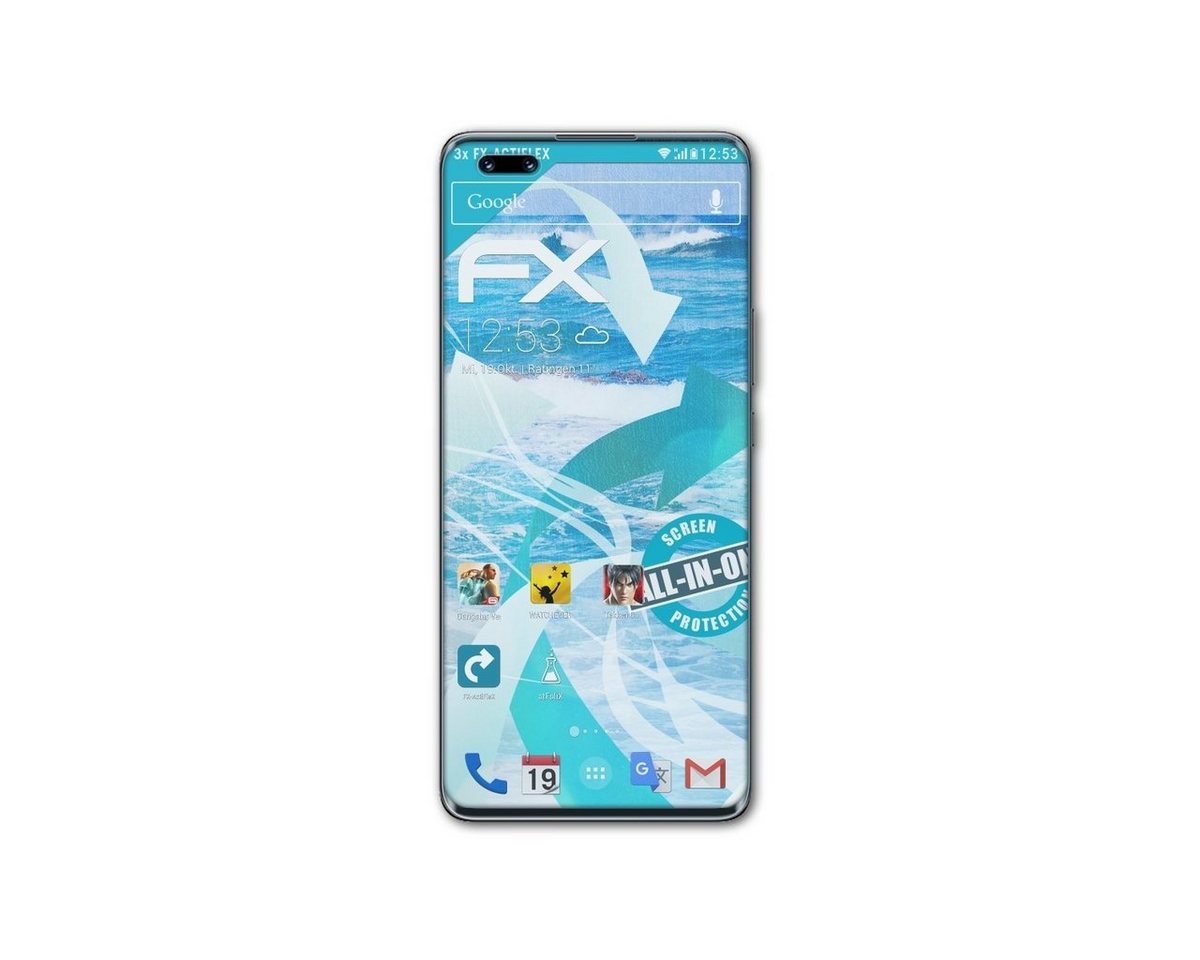 atFoliX Schutzfolie Displayschutzfolie für Huawei Nova 10 Pro, (3 Folien), Ultraklar und flexibel von atFoliX