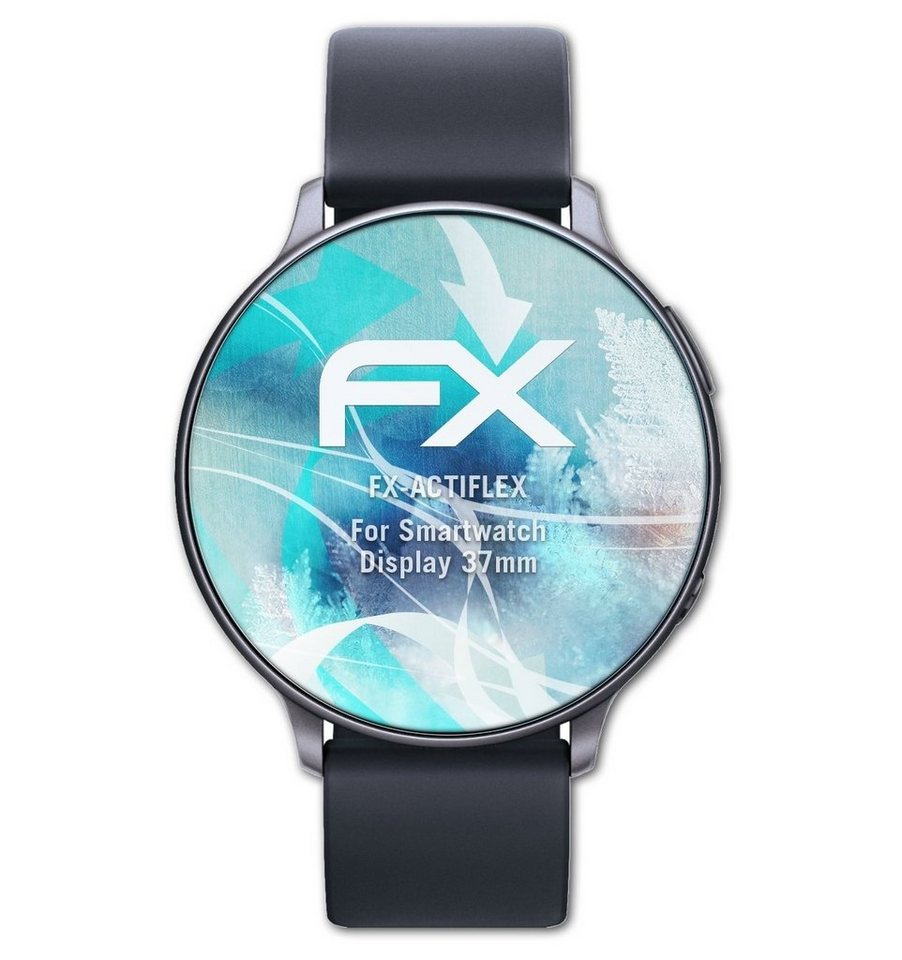 atFoliX Schutzfolie Displayschutzfolie für Smartwatch Display 37mm, (3 Folien), Ultraklar und flexibel von atFoliX