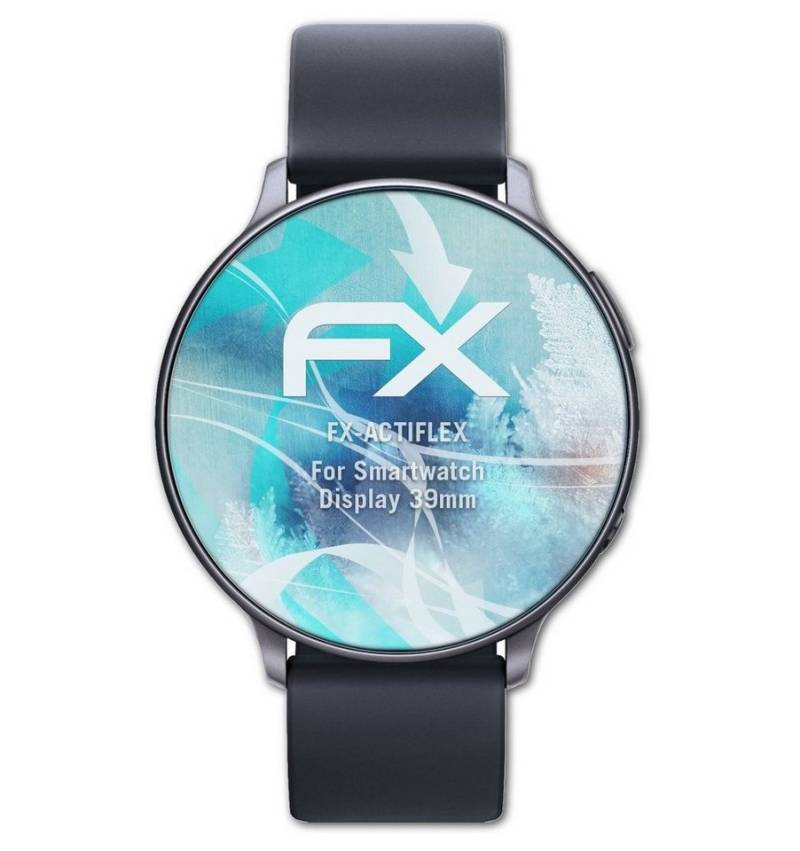 atFoliX Schutzfolie Displayschutzfolie für Smartwatch Display 39mm, (3 Folien), Ultraklar und flexibel von atFoliX