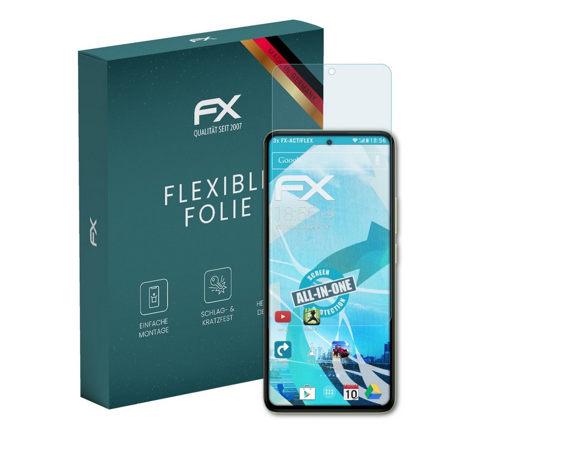 atFoliX Schutzfolie Displayschutzfolie für Xiaomi Redmi Note 14, (3 Folien), Ultraklar und flexibel von atFoliX