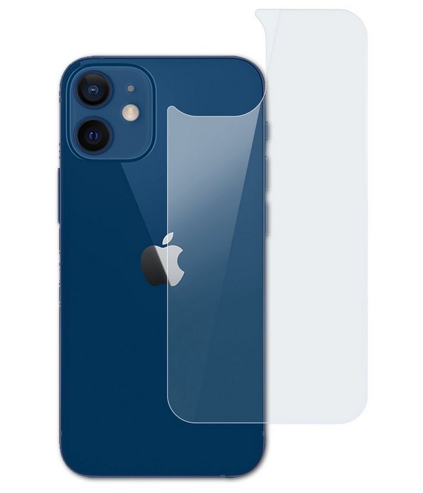 atFoliX Schutzfolie Panzerglasfolie für Apple iPhone 12 mini Backcover, Ultradünn und superhart von atFoliX