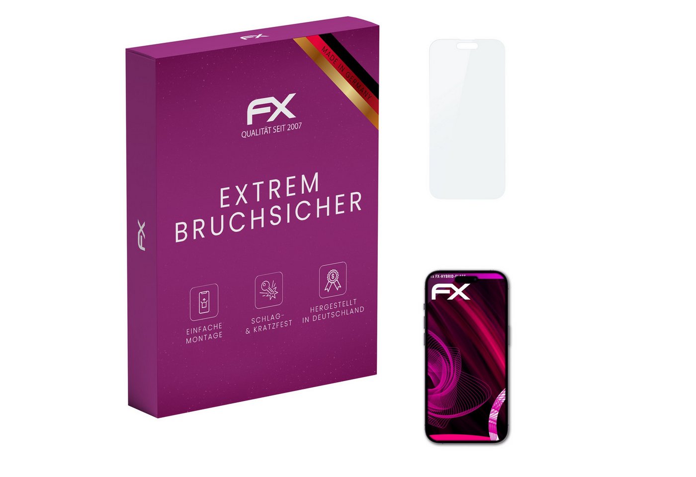 atFoliX Schutzfolie Panzerglasfolie für Apple iPhone 14 Pro Max, Ultradünn und superhart von atFoliX