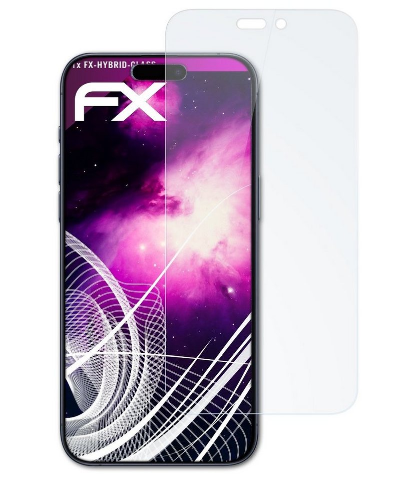 atFoliX Schutzfolie Panzerglasfolie für Apple iPhone 15 Pro Max, Ultradünn und superhart von atFoliX