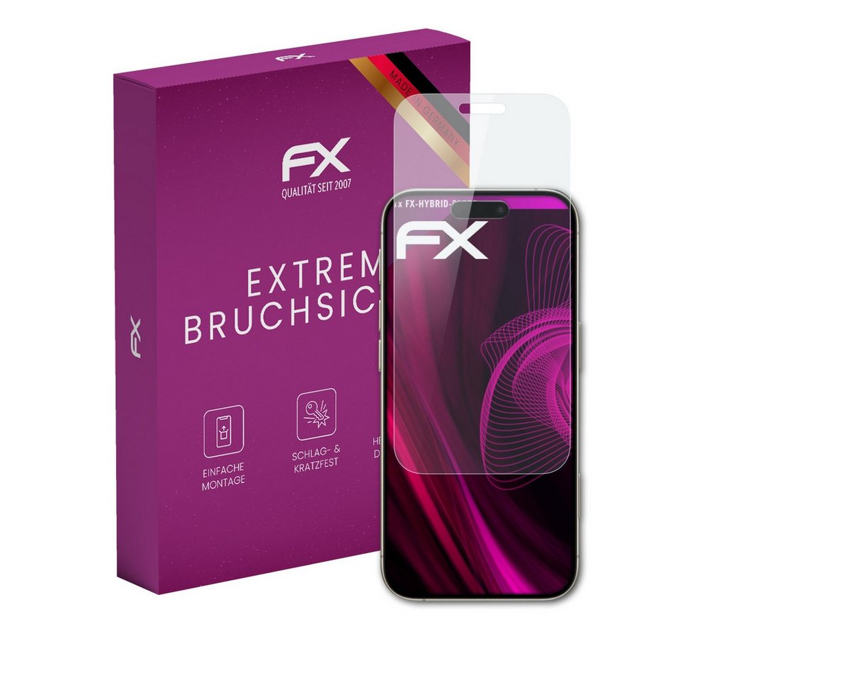 atFoliX Schutzfolie Panzerglasfolie für Apple iPhone 16 Plus, Ultradünn und superhart von atFoliX