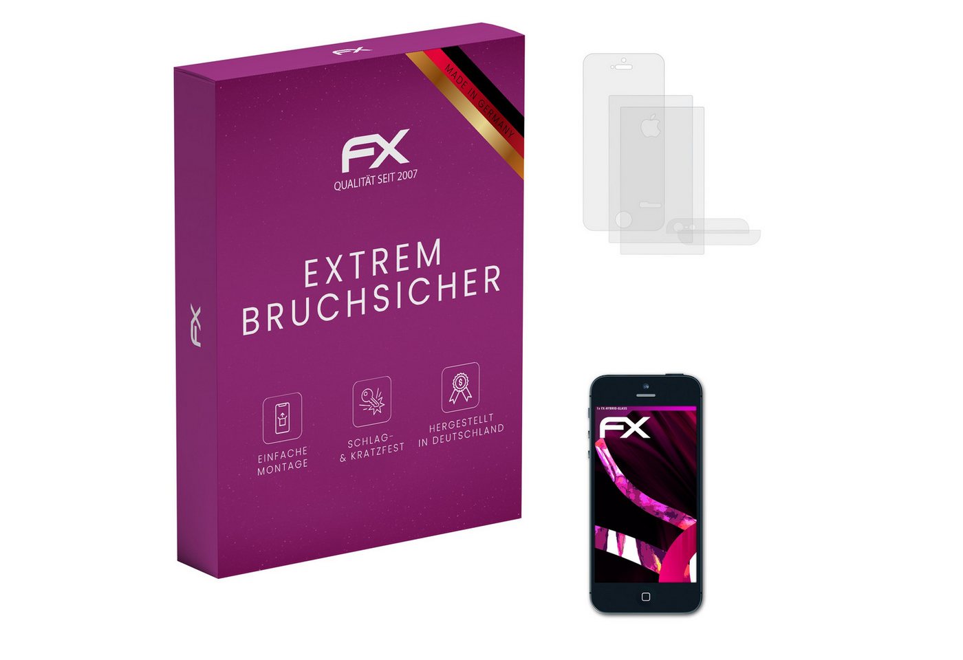 atFoliX Schutzfolie Panzerglasfolie für Apple iPhone 5, Ultradünn und superhart atFoliX Schutzfolie Panzerglasfolie für Apple iPhone 5, Ultradünn und superhart von atFoliX