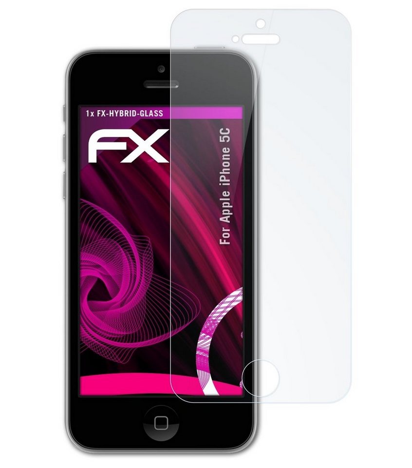 atFoliX Schutzfolie Panzerglasfolie für Apple iPhone 5C, Ultradünn und superhart von atFoliX