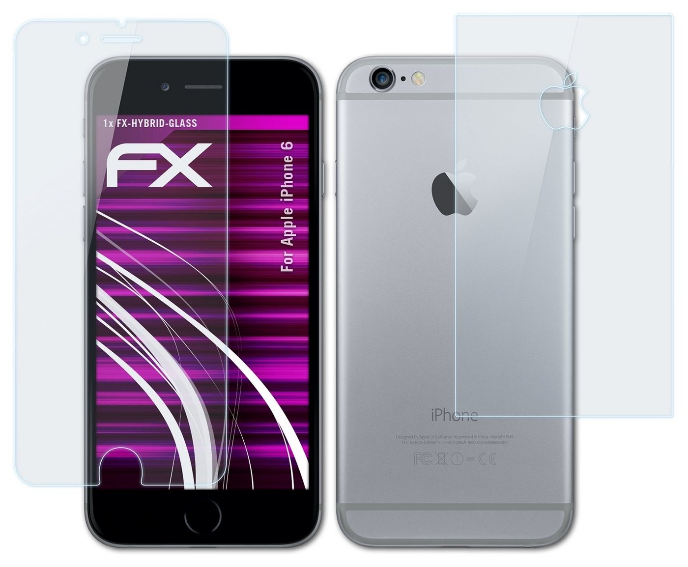 atFoliX Schutzfolie Panzerglasfolie für Apple iPhone 6, Ultradünn und superhart von atFoliX