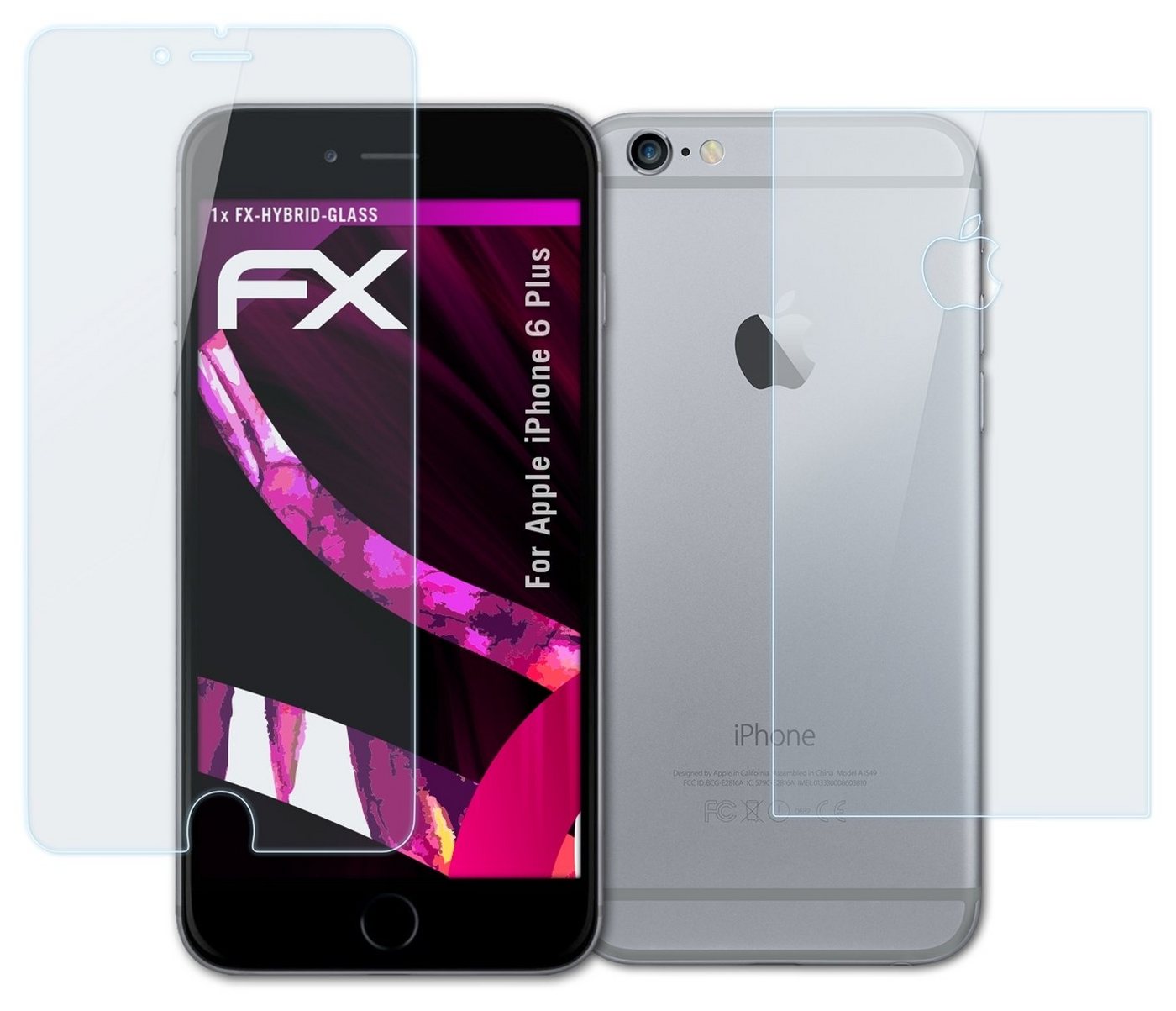 atFoliX Schutzfolie Panzerglasfolie für Apple iPhone 6 Plus, Ultradünn und superhart von atFoliX