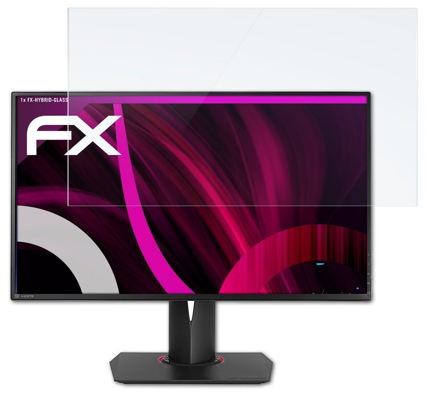 atFoliX Schutzfolie Panzerglasfolie für Asus ROG Swift PG278QR, Ultradünn und superhart von atFoliX