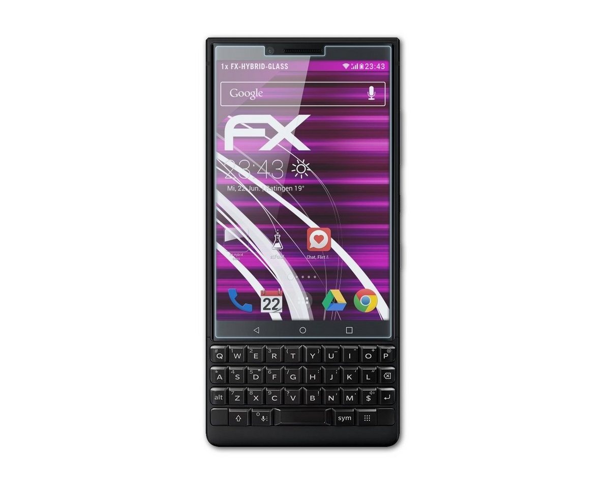 atFoliX Schutzfolie Panzerglasfolie für Blackberry Key2, Ultradünn und superhart von atFoliX