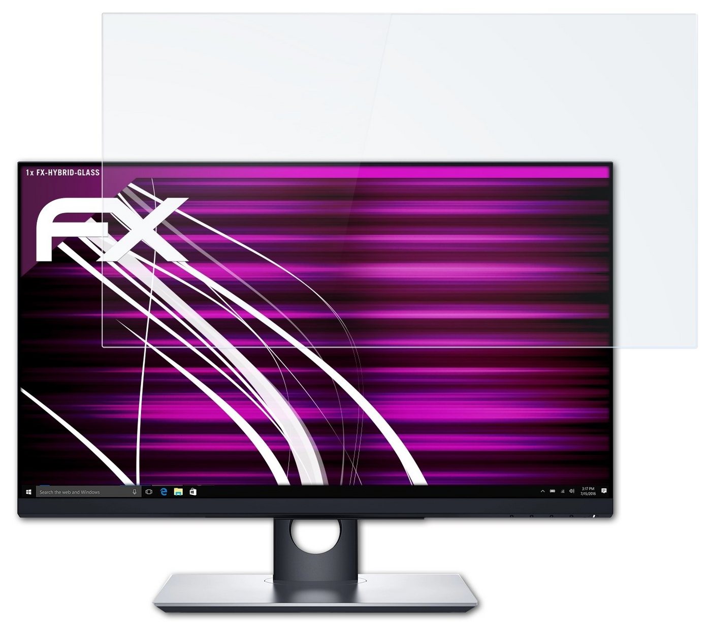 atFoliX Schutzfolie Panzerglasfolie für Dell P2418HT, Ultradünn und superhart von atFoliX