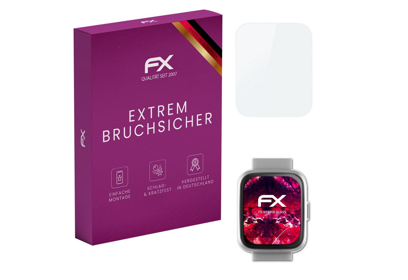 atFoliX Schutzfolie Panzerglasfolie für Forever ForeVigo 2 SW-310, Ultradünn und superhart von atFoliX