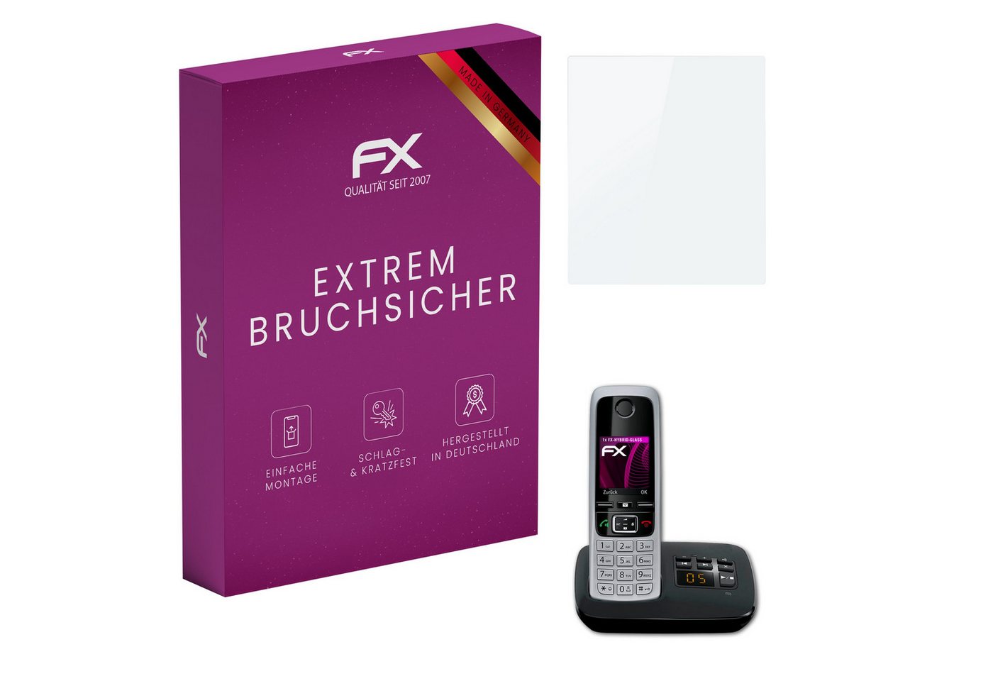 atFoliX Schutzfolie Panzerglasfolie für Gigaset C430, Ultradünn und superhart atFoliX Schutzfolie Panzerglasfolie für Gigaset C430, Ultradünn und superhart von atFoliX