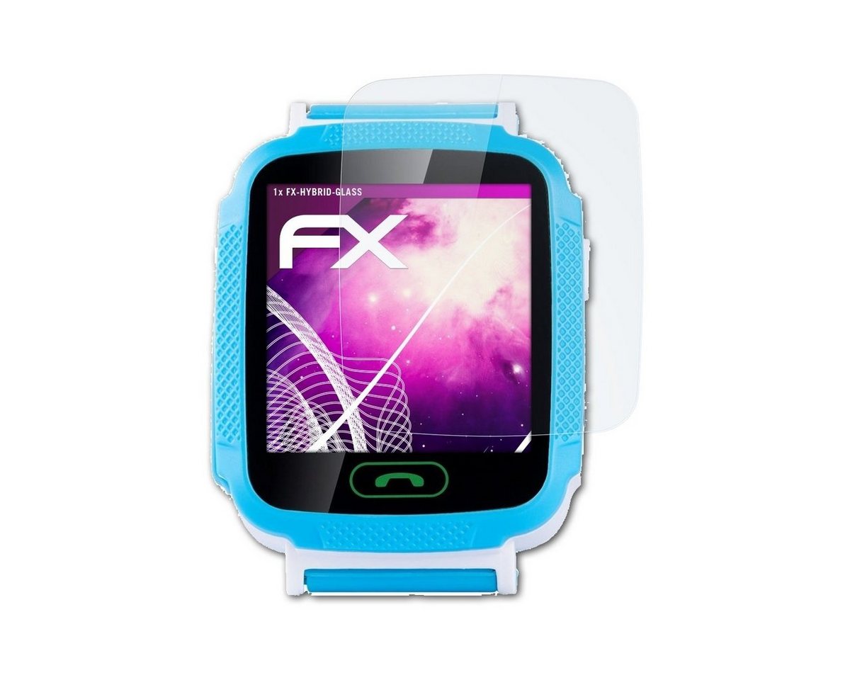 atFoliX Schutzfolie Panzerglasfolie für GoClever Kiddy GPS Watch, Ultradünn und superhart von atFoliX