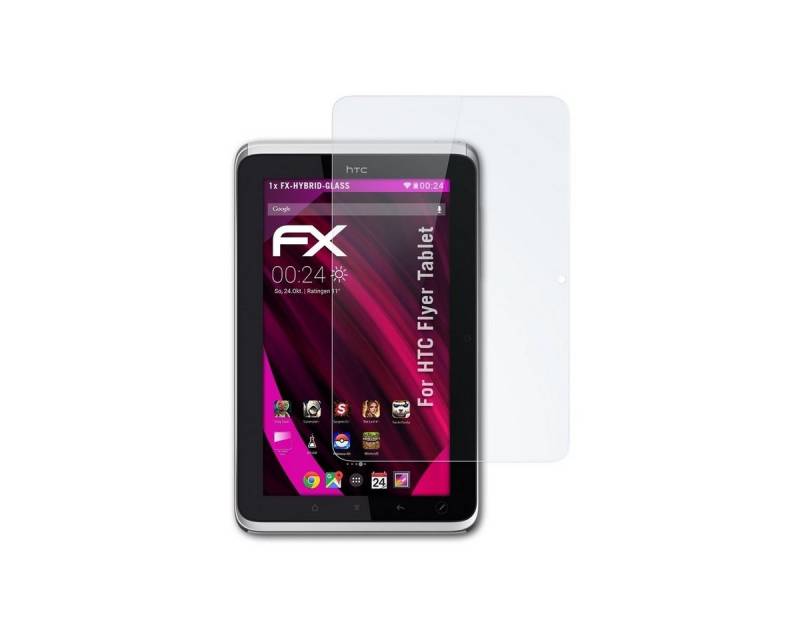 atFoliX Schutzfolie Panzerglasfolie für HTC Flyer Tablet, Ultradünn und superhart von atFoliX