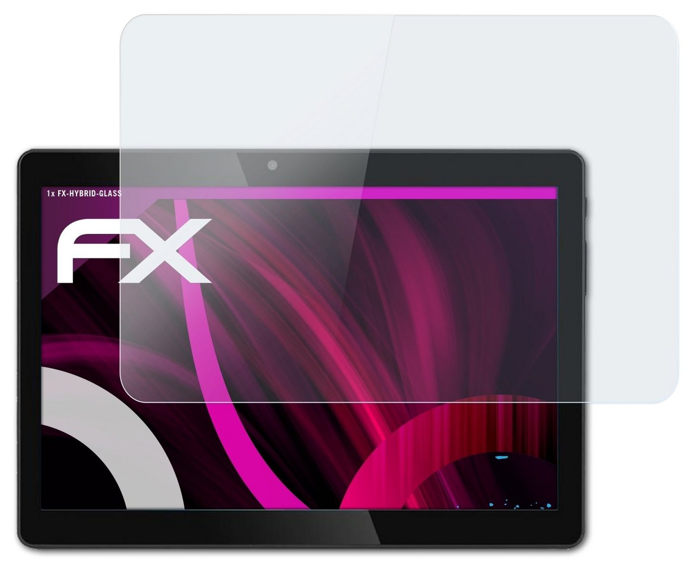 atFoliX Schutzfolie Panzerglasfolie für JAY-tech Tablet-PC XTE10D, Ultradünn und superhart von atFoliX