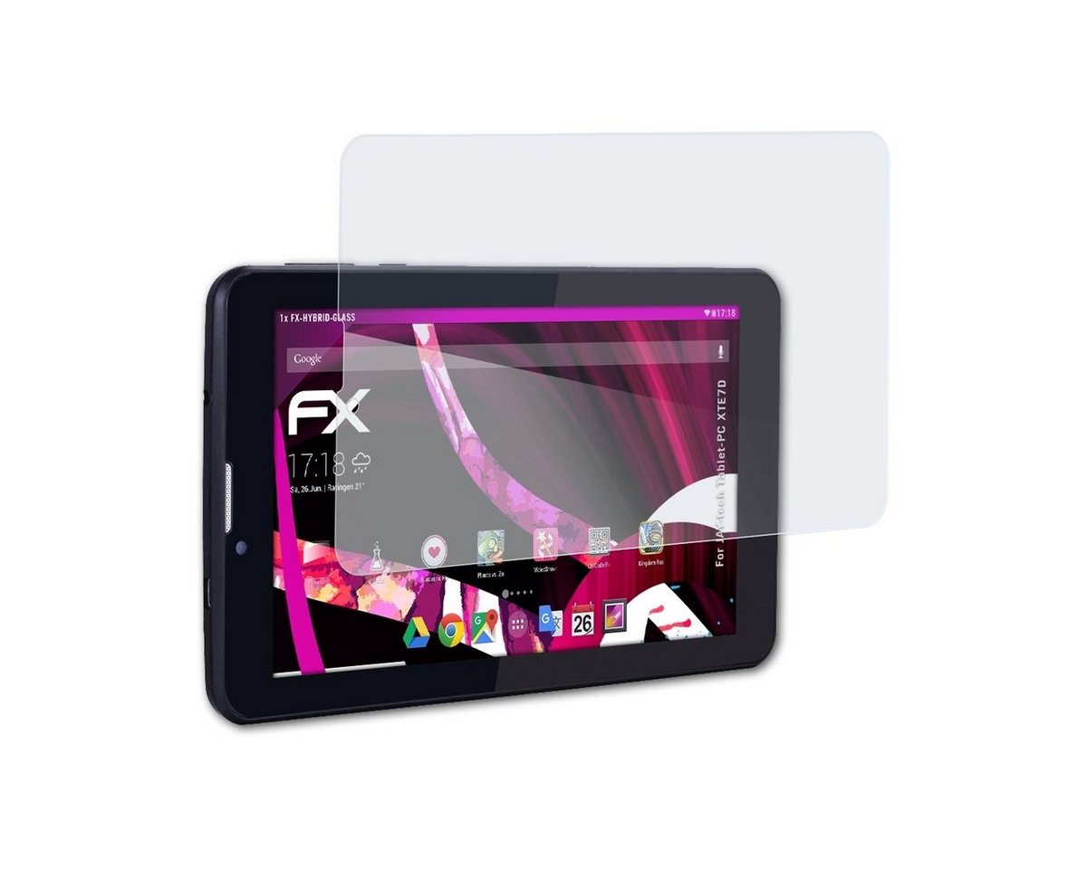 atFoliX Schutzfolie Panzerglasfolie für JAY-tech Tablet-PC XTE7D, Ultradünn und superhart von atFoliX