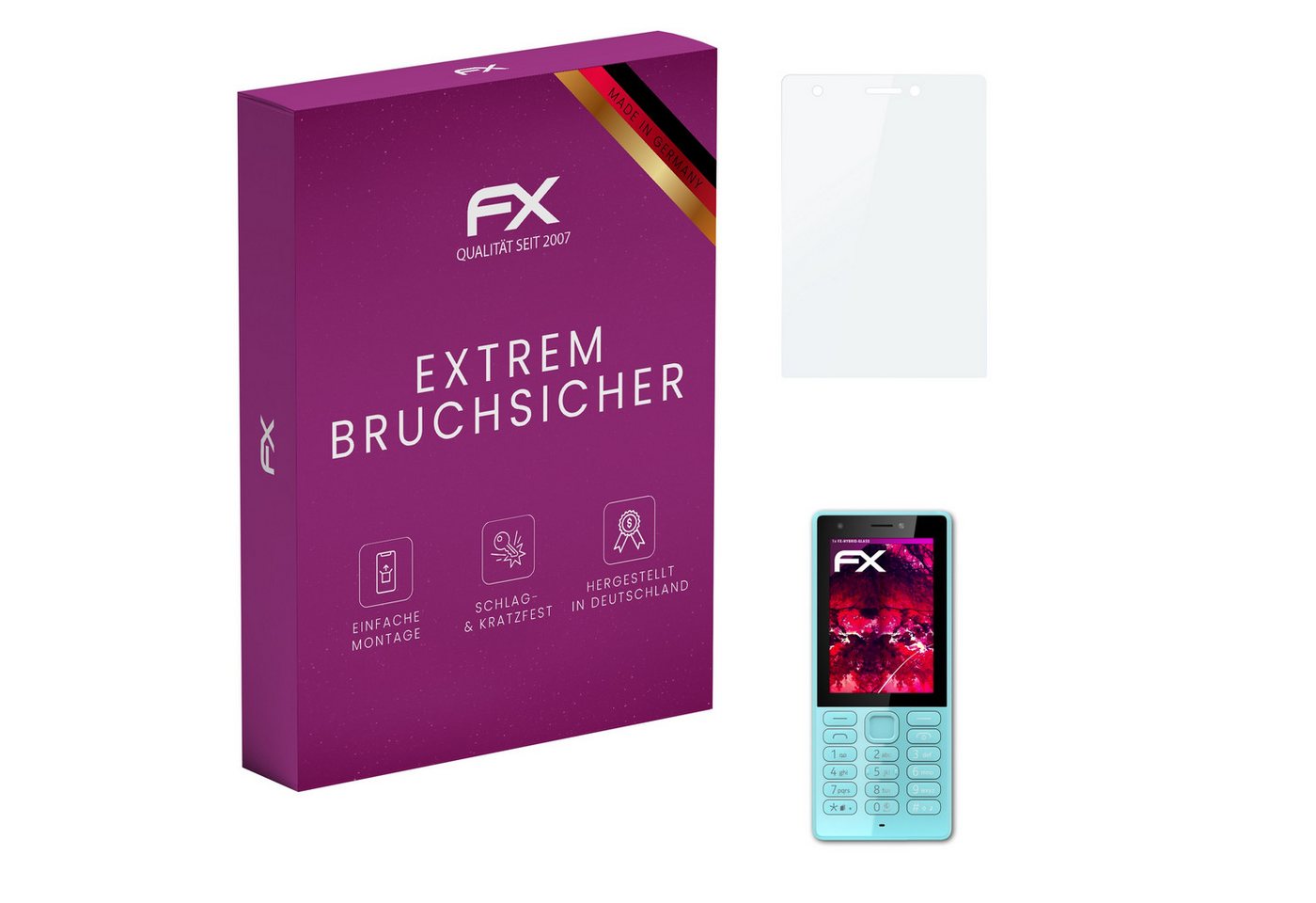 atFoliX Schutzfolie Panzerglasfolie für Microsoft Nokia 216, Ultradünn und superhart atFoliX Schutzfolie Panzerglasfolie für Microsoft Nokia 216, Ultradünn und superhart von atFoliX