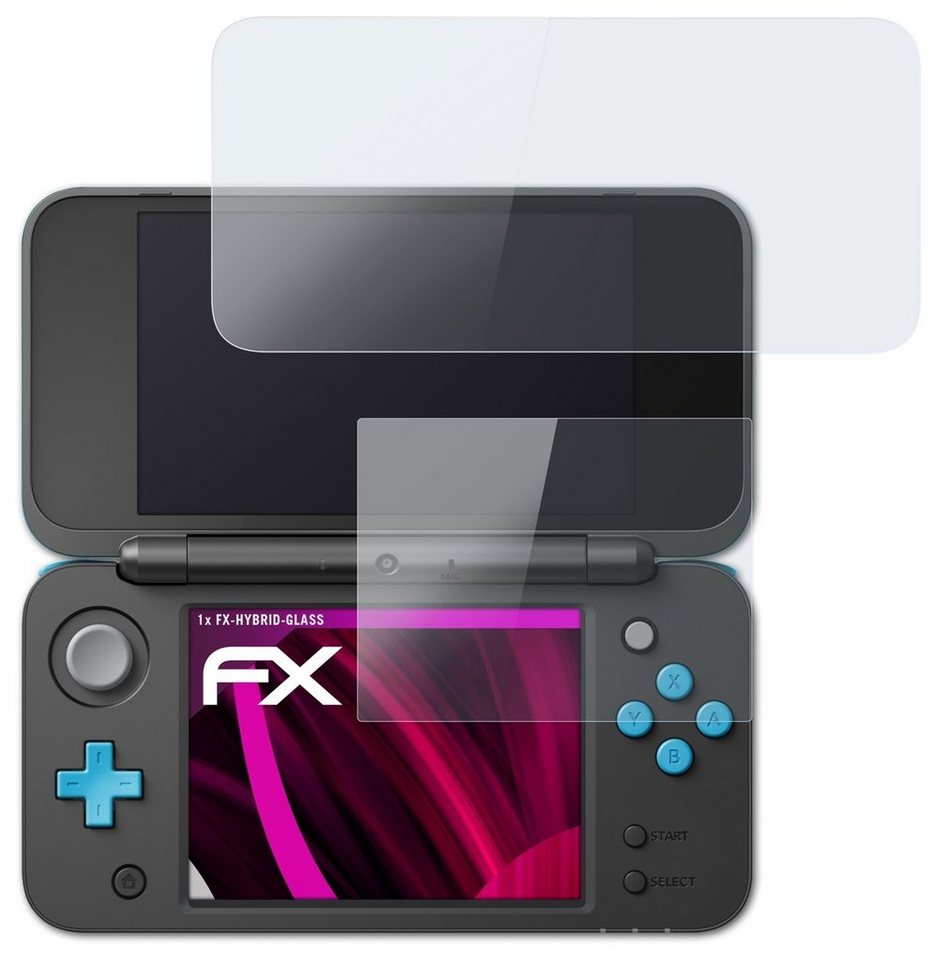 atFoliX Schutzfolie Panzerglasfolie für Nintendo New 2DS XL, Ultradünn und superhart von atFoliX