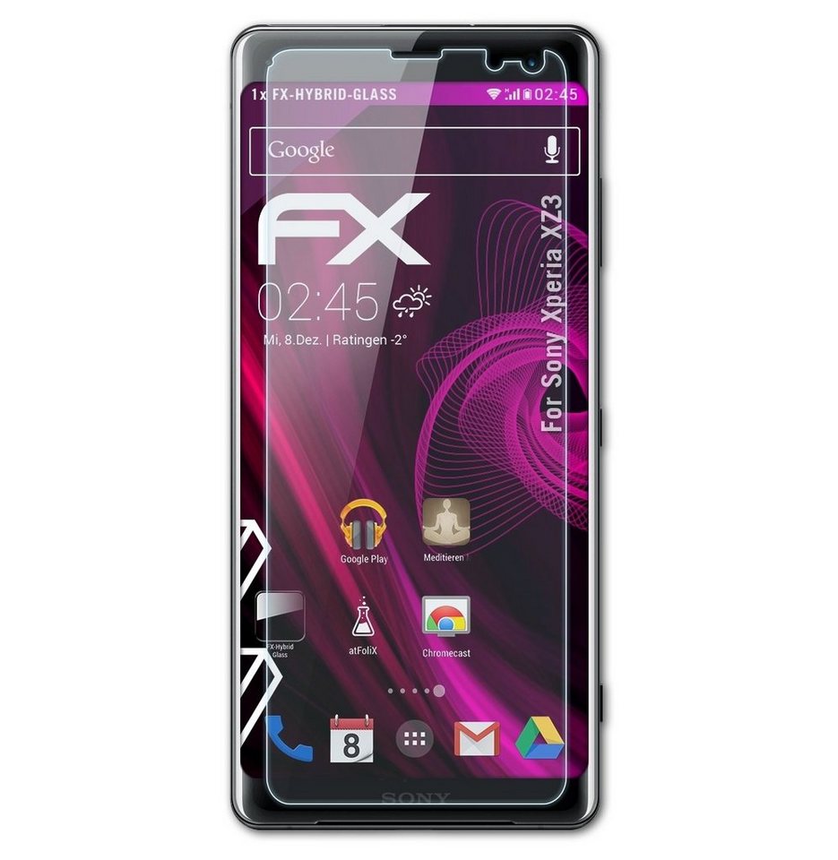 atFoliX Schutzfolie Panzerglasfolie für Sony Xperia XZ3, Ultradünn und superhart von atFoliX