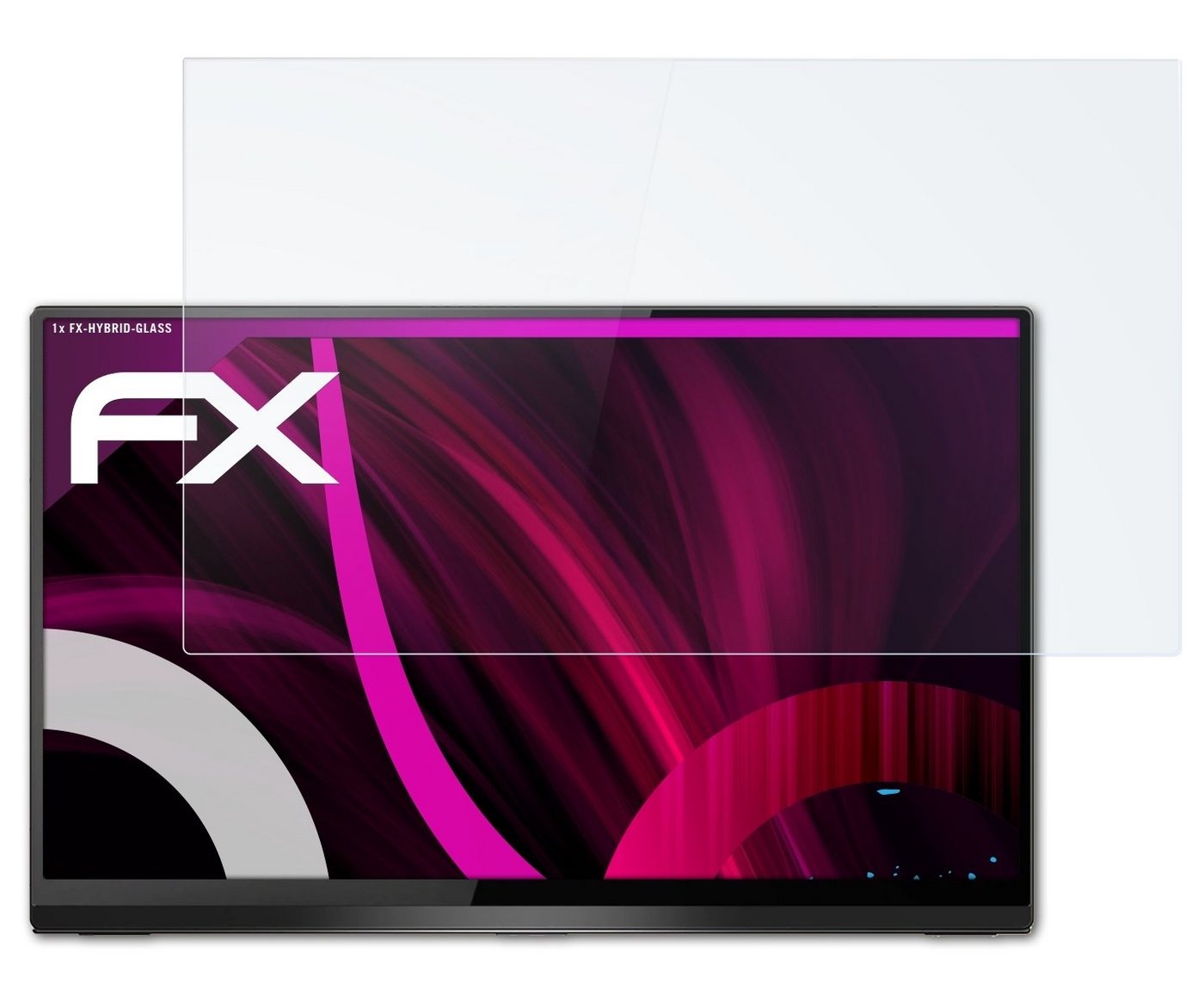 atFoliX Schutzfolie Panzerglasfolie für Touchscreen-Monitor 15,6 Inch, Ultradünn und superhart von atFoliX