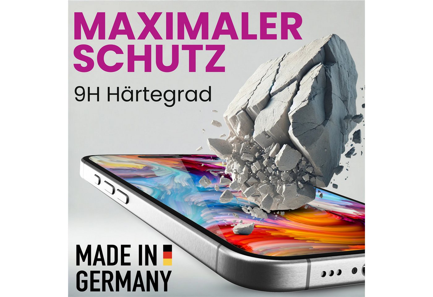 atFoliX Schutzfolie Panzerglasfolie für ecom Ex-Handy 10, Ultradünn und superhart von atFoliX